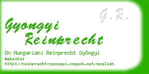 gyongyi reinprecht business card